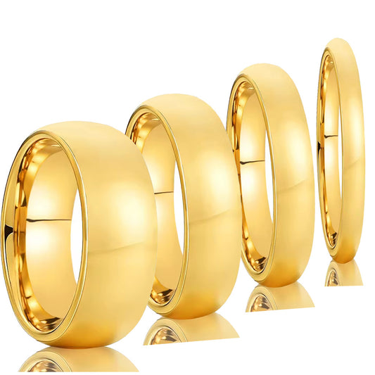 Minimalist Tungsten Carbide Couple Rings Promise Ring Set for Men and Women